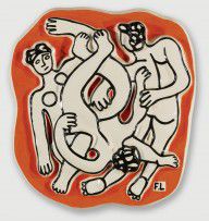 Fernand Léger (after) - Les Acrobates sur fond orange, c1950