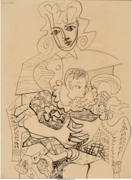 Pablo Picasso-Inès et son enfant  1947
