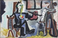 Pablo Picasso-The Painter in his Studio (Le Peintre Dans Son Atelier)  1963