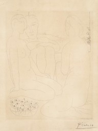 Pablo Picasso-Trois femmes nues près d'une fenêtre  from La Suite Vollard  1933