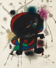 Joan Miró Espanja 1893-1983-Utan titel, ur Joan Miró lithographe III. (d)