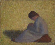 Georges Seurat-Peasant Woman Seated in the Grass-ZYGU39170
