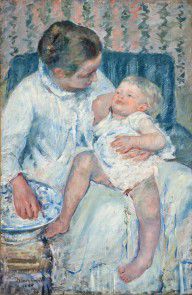 Mary Cassatt Mother About to Wash Her Sleepy Child 