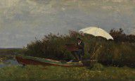 Willem Bastiaan Tholen The Painter Gabri l Working in a Boat 