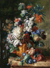 Jan van Huysum-Bouquet of Flowers in an Urn