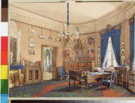 Hau, Edward Petrovich - Interiors of the Small Hermitage. The Study of Crown Prince Nikolai Alexa