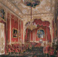 Hau, Edward Petrovich - Interiors of the Winter Palace. The Boudoir of Empress Maria Alexandrovna