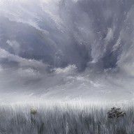 13524069_Storm_Over_Hayfield-_Navy_And_Gray_Art-_Hayfield_Art