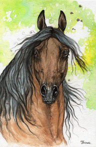 2777395_Bay_Arabian_Horse_Watercolor_Painting