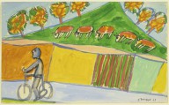 Jean Dubuffet - Cyclist with Five Cows