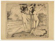 Two Nude Bathers Under a Tree at the Water's Edge (Deux baigneuses nues sous un arbre au bord de