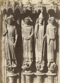 ZYMd-53359-Figures, South Portal, Chartres Cathedral 1854