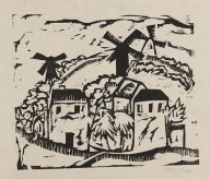 Ernst Ludwig Kirchner-Landschaft mit Windm�hlen. 1912.