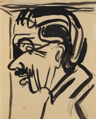 Ernst Ludwig Kirchner-M�nnerportr�t. Wohl 1910s.