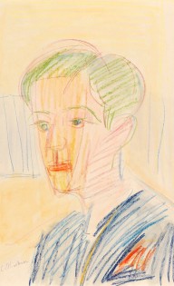 Ernst Ludwig Kirchner-Portr�t eines jungen Mannes, Brustbild. Um 1925.