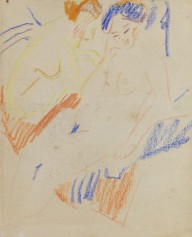 Ernst Ludwig Kirchner-Zwei Modelle im Atelier. Um 190809.