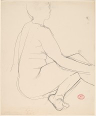 Untitled [seated female nude with left leg tucked under]-ZYGR122042