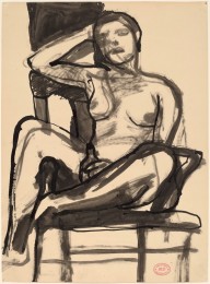 Untitled [seated female nude with right arm on chair back]-ZYGR122354