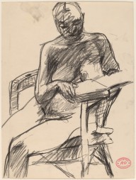 Untitled [nude seated in an armchair reading a book]-ZYGR122127