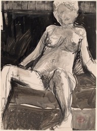 Untitled [female nude resting in a dark seat]-ZYGR122685