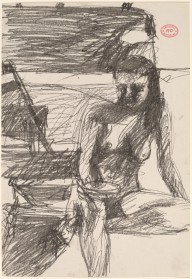Untitled [seated female nude holding an object]-ZYGR122447