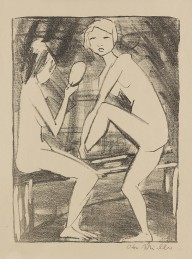 Otto Mueller-Zwei M�dchen mit Handspiegel (2). Um 1919.