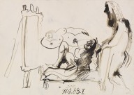Pablo Picasso-Peintre et mod�les. 1968.