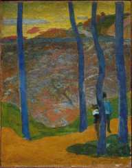 Paul Gauguin-Blue Trees. Your Turn Will Come  My Beauty!  1888