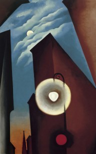 Georgia O’Keeffe-New York Street with Moon  1925