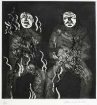David Hockney-Corpses on Fire  1969