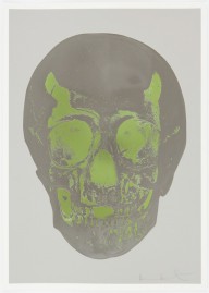 Damien Hirst-Dove Grey Gunmetal Leaf Green Skull   2012
