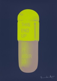 Damien Hirst-The Cure - Midnight Blue Neon Green Fizzy Pink  2014