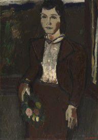 Gustave De Smet - Girl with a Bouquet