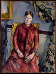 Madame Cézanne (Hortense Fiquet, 1850–1922) in a Red Dress