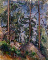 【法国】保罗·塞尚Paul_Cézanne_-_Pins_et_Rochers_(Fontainebleau_)_-_Google_Art_Project