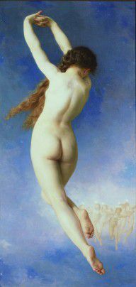 法国 威廉·阿道夫·布格罗 迷失的仙女 油画 33x62