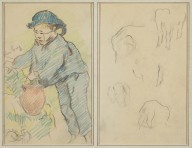 A Breton Boy with a Jug; Five Animal Forms [verso]-ZYGR74240