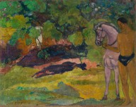 Paul Gauguin-In the Vanilla Grove, Man and Horse-ZYGU14130