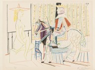 Pablo Picasso-Femme nue et roi � cheval. 1954.
