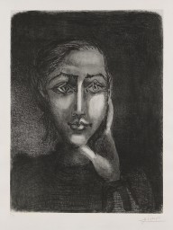 Pablo Picasso-Fran�oise sur fond gris. 1950.