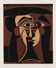 Pablo Picasso-Jaqueline au chapeau noir. 1962.