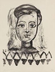 Pablo Picasso-Jeune femme au corsage � triangles. 1947.