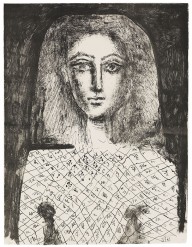 Pablo Picasso-Le Corsage � Carreaux. 1949.
