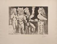 Pablo Picasso-Chez la Pythie-harpye  homme au masque de minotaure... (Suite Vollard)  1934