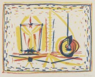 Pablo Picasso-Compostion au verre et a la pomme (Composition with Glass and Apple) (Mourlot 33)  194