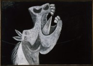 Pablo Picasso-Etude pour Guernica (Tête de cheval)  1937