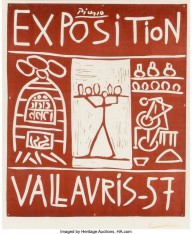 Pablo Picasso-Exposition Vallauris 57  1957