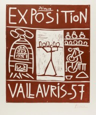 Pablo Picasso-Exposition Vallauris 57 (Bloch 1277)  1957