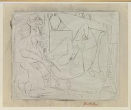 Pablo Picasso-Le Peintre et sa toile  5 July 1964  1964
