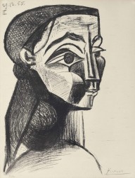 Pablo Picasso-Portrait de femme II  1955